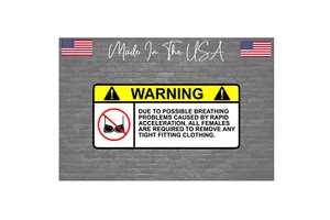 Warning No Bra Fast Car Sticker Decal Funny JDM 5" - Picture 1 of 1