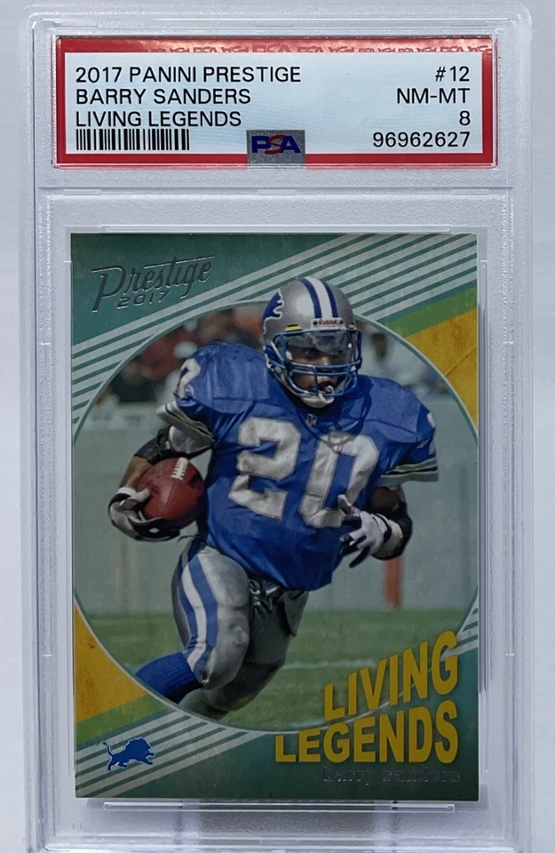 Barry Sanders PSA 8 - 2017 Panini Prestige Living Legends - Lions, Oklahoma St. - Image 1 of 4
