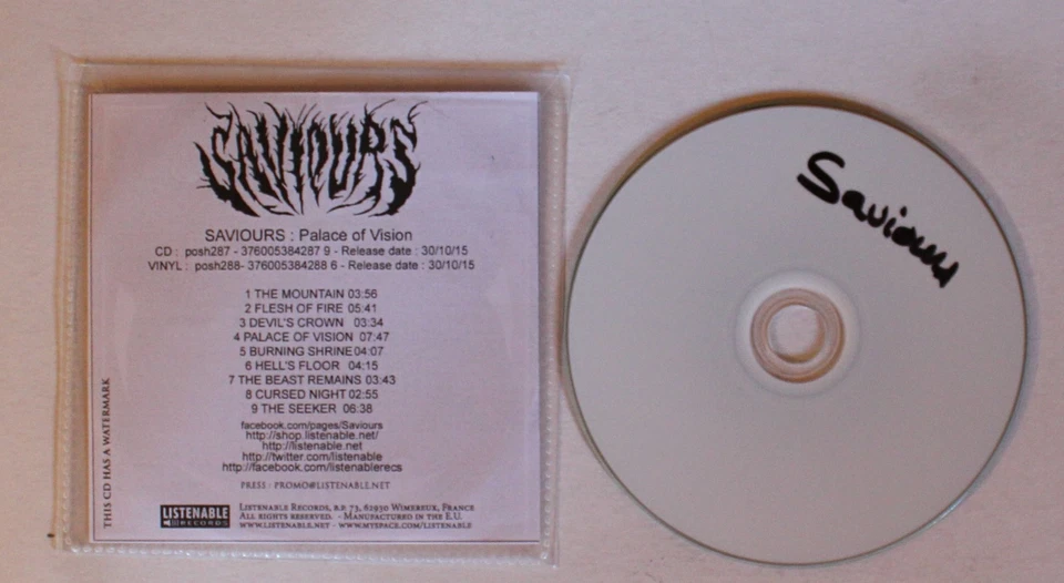 Saviours Palace Of Vision France Adv CDR 2015 Heavy Metal - Bild 1 von 1