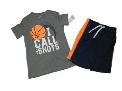 Conjunto Camisa Pantalones Cortos Carters Niños Pequeños Conjunto I Call The Shots Conjunto Verano 6 Años Foto 1 de 3