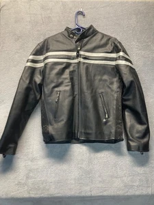 EXL Black Leather W/Thinsulate Lining Biker Jacket Men's Size Small - Picture 1 of 21