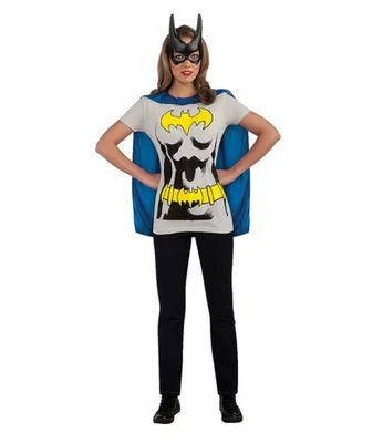 Rubie's Women's Batgirl Shirt with Cape, Mask Halloween Costume Medium - Image 1 of 4