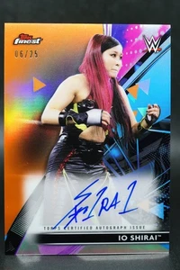 Io Shirai Iyo Sky 2021 Topps Finest WWE Orange Refractor On Card Auto 6/25 RARE - Bild 1 von 2