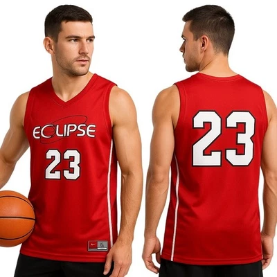 Jersey deportivo Nike de baloncesto LG rojo eclipse #23 sin mangas con cuello en V Foto 1 de 4