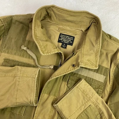 Chaqueta de campo Alpha Industries algodón retazos abrigo utilitario verde tostado para hombre XL Foto 1 de 4