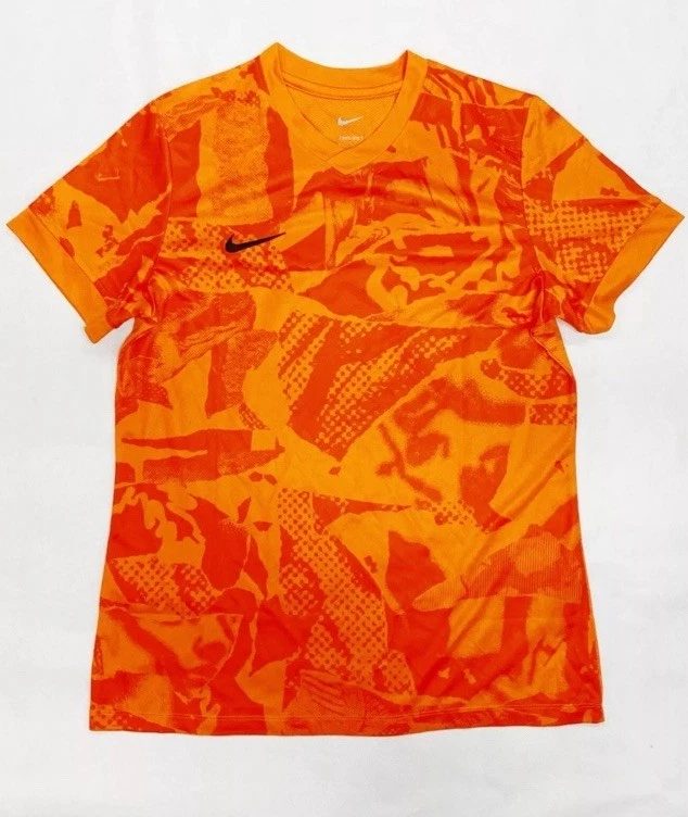 Nike Precision VI Soccer Jersey Women Medium Orange Dri-FIT Short Sleeve FZ9334