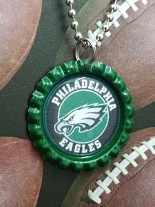 Philadelphia Eagles Football Pendant Necklace - Picture 1 of 2