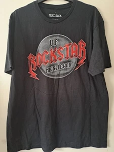 CAMISETA OFICIAL NICKELBACK 'VIP ROCKSTAR' - NEGRA, TALLA GRANDE - NUEVA Y SIN USAR - Imagen 1 de 4