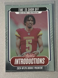 2024 Panini Absolute Jayden Daniels Rookie RC Commanders Introductions - Picture 1 of 2