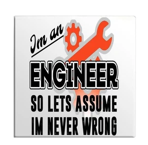 Engineer Never Worng Modest Statement Teacher College Funny Fridge Door Magnet - Picture 1 of 7