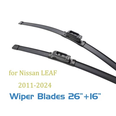 2, limpiaparabrisas 26" 16" para Nissan LEAF 2011-2024 gancho en J delantero para todas las estaciones Foto 1 de 4