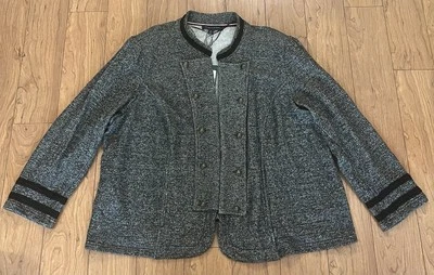 NUEVO CON ETIQUETAS Tommy Hilfiger 3X Mujer Clásico Frente Abierto Suéter Chaqueta Negro Gris  Foto 1 de 4