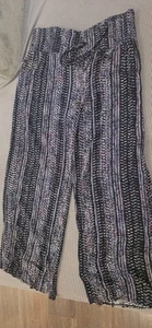 Pantalones multicolores Wonder de pierna ancha. XL. Cintura elástica - Imagen 1 de 6