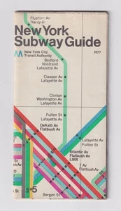 Vintage 1977 New York City SUBWAY GUIDE /map New York City Transit Authority - Picture 1 of 2