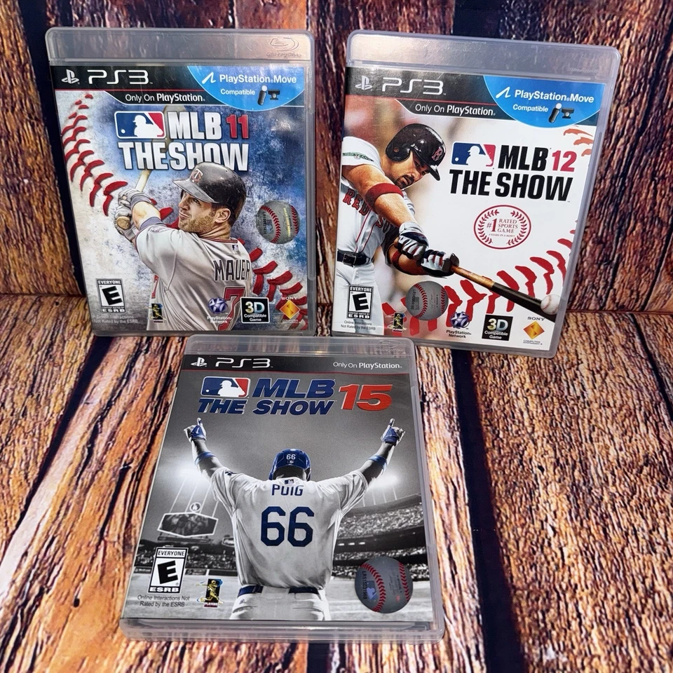 Sony Playstation 3 PS3 Baseball MLB The Show 11 12 and 15 Sports Game Lot - Image 1 of 4