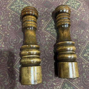 Vintage Wooden Salt & Pepper Shaker/Grinder Woodcrest by Styson Japan - Picture 1 of 3