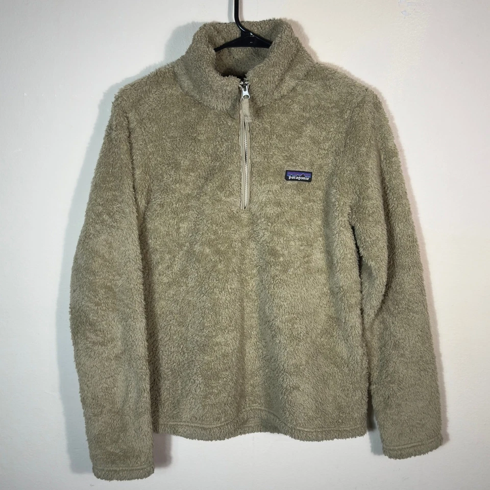 Patagonia Mujer Mejor Suéter 1/4 Cremallera Polar Pullover Chaqueta Talla Mediana Beige Foto 1 de 4