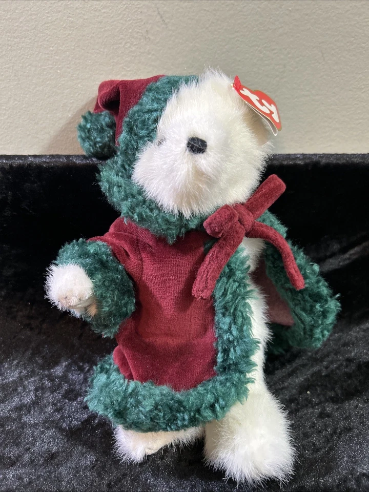 TY ATTIC TREASURES plush beanie 2000 KLAUSE the CHRISTMAS BEAR Klaus With Tag