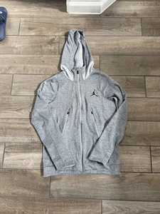 Nike Jordan Therma-fit Cremallera Completa Talla Mediana Gris Sudadera con Capucha Forrada de Vellón Atlético - Imagen 1 de 7