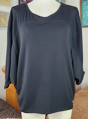 Camisa deportiva Victoria's Secret VSX de gran tamaño negra cómoda mangas Dolman talla S Foto 1 de 4