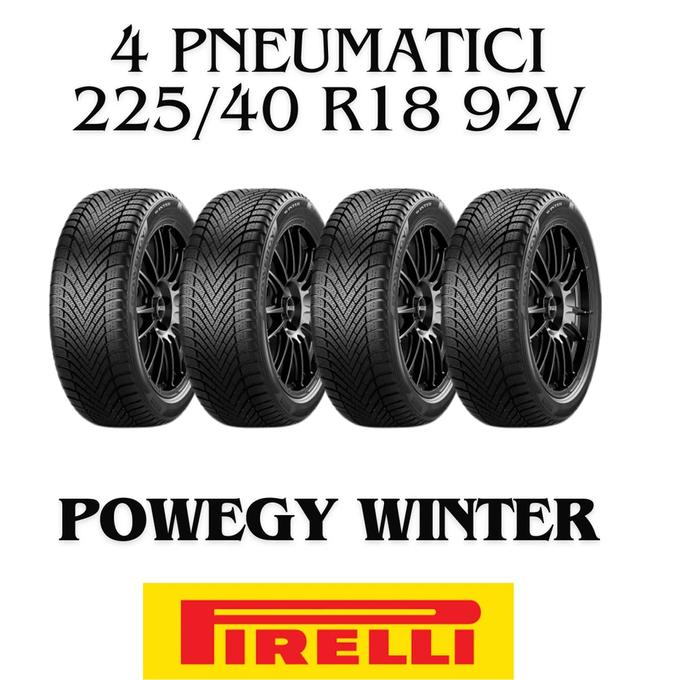 4 Gomme Invernali Pirelli 225/40 R 18 92v Powergy Winter Dot2024 - Immagine 1 di 1