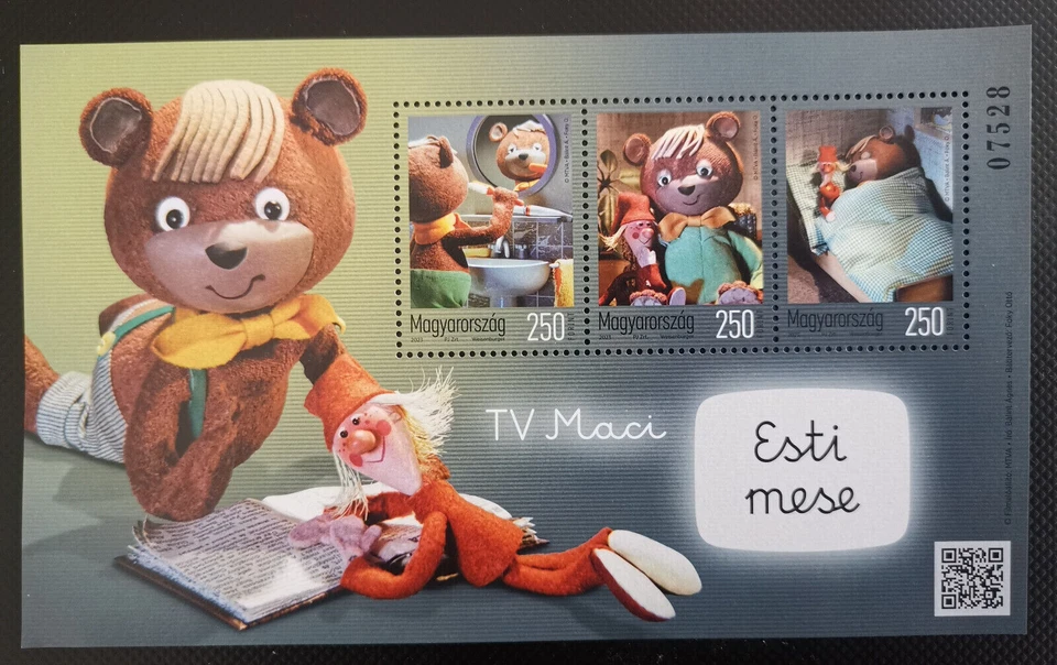 Hungría 2023. Animales / Osos / Cuentos populares / Hoja de fábulas MNH (**) Foto 1 de 1