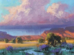 TOM HAAS painting 'Dragoon Rains' 9"x12" Dragoon Mountains southeastern Arizona - Picture 1 of 2