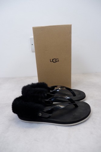 Scarpe sandali neri UGG infradito donna taglia UK 4 5 EU 37 ottime condizioni