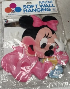 Vintage Disney Babies MINNIE MOUSE Soft Wall Nursery Decoration 1984 - Picture 1 of 4