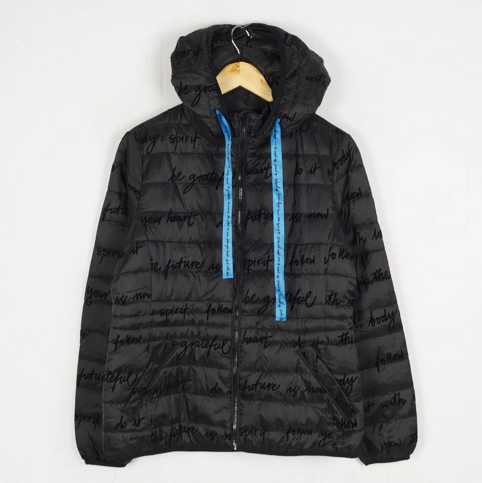 DESIGUAL STYLE: M21SWEW25 Women's Jacket Size M Insulated Black Hooded s10433 - Image 1 of 4