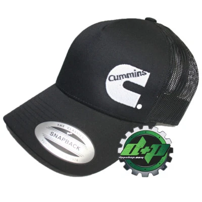 Cummins trucker mesh summer cummings hat ball cap snap back black offset - Image 1 of 2