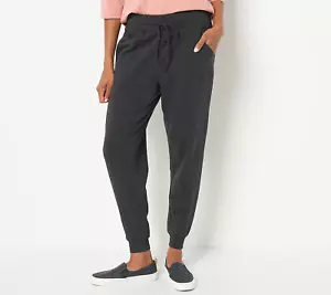 Pantaloni Felpa Belle by Kim Gravel French Terry Joggers Nero XXS Nuovi - Foto 1 di 1
