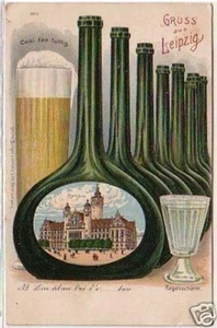 32833 Ak Lithographie Gruß aus Leipzig Gosenflaschen - Bild 1 von 1