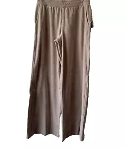 NWT Lululemon Pants Womens Size 8 Wide Leg Ribbed Elastic Waist Pockets - Picture 1 of 15