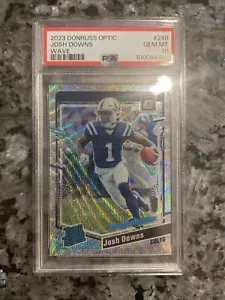 Josh Downs 2023 Donruss Optic #248 Rated Rookie RC Silver Wave /300 PSA 10 SP - Picture 1 of 2