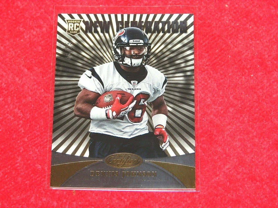 DENNIS JOHNSON TEXANS 2013 CERTIFIED PLATINUM GOLD RC #257 03/25 (F-521) - Image 1 of 1