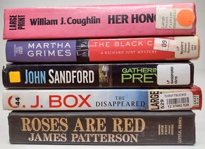 5 Large Print THRILLER / SUSPENSE / CRIME Book Lot ~ Ex-Library ~ PB & Hardcover - Picture 1 of 15
