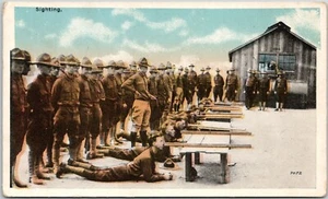 Postal vintage de soldados del ejército de avistamiento de la Primera Guerra Mundial sin publicar - Imagen 1 de 2
