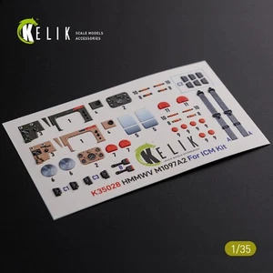 HMMWV M1097 3D Decal for ICM kit Scale 1:35 - for Plastic Model Kit KeliK K35028 - Picture 1 of 6