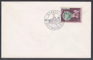 MONACO 1963 FIRST DAY COVER GLOBE AND SPACE TELSTAR TV CONNECTION USA TO EUROPE - Picture 1 of 1