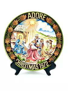 "Adore" Navidad 1972 Plato Decorativo #104 Ulmer Ceramik 1971 Edición Limitada - Imagen 1 de 6