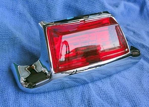 Harley Fender Tip REAR RED Lens Chrome FLSTC FLT FLHR FLHT Models  - Imagen 1 de 5