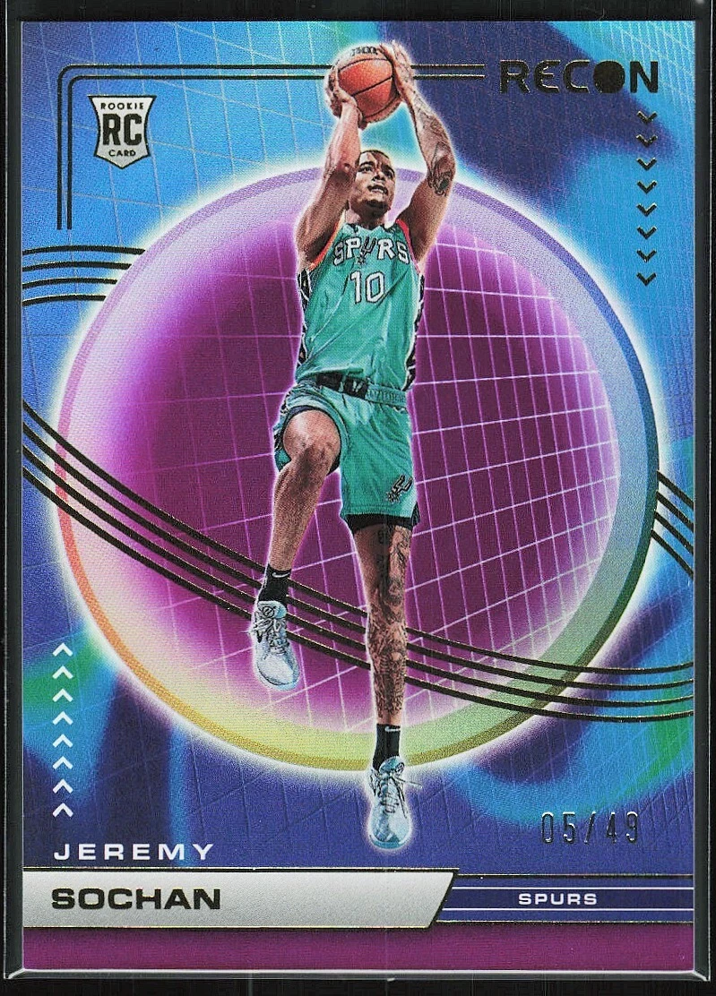 Jeremy Sochan 2022-23 Panini Recon Purple RC 05/49 #247 San Antonio Spurs
