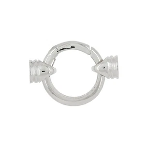 Sterling Silber Jumbo Halskette selbstschließend Feder Druckverschluss #99890 - Bild 1 von 2