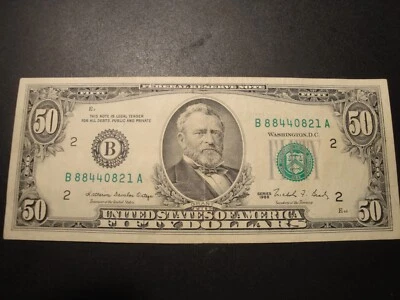 (1) $50.00 Series 1988 Federal Reserve Note BU Uncirculated Condition - Image 1 of 3
