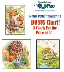 Beatrix Potter Deluxe Treasury#2-Three Counted Cross Stitch Patterns Charts - Picture 1 of 10
