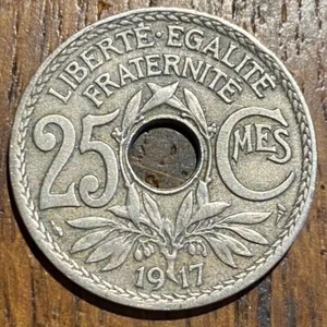 PIECE 25 CENTIMES LINDAUER 1917 CENTIMES (1099) - Picture 1 of 2