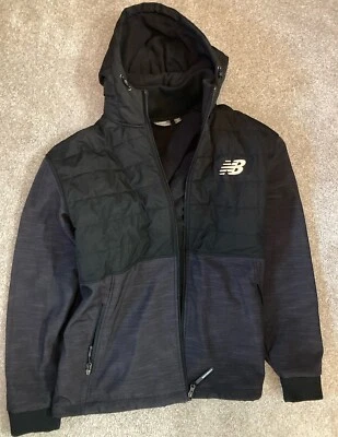 NEW BALANCE JACKET Coat Mens XL Xtra Large Blk Fleece Long Sleeve Liner Insert - Image 1 of 4