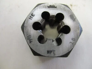 Greenfield  1/4" - 14 NPT Pipe Hex Nut Rethreading Die Used. - Picture 1 of 1