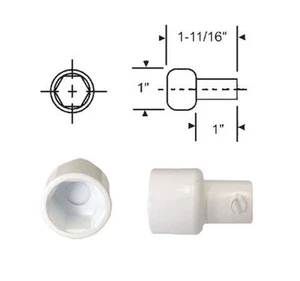 Replacement Hex Ball Adaptor for Skylight and Awning Window Operators, White - Picture 1 of 1